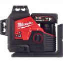 Pack Laser Vert niveau 3 lignes 360 ° nivellement auto + Batteries + Chargeur + box MILWAUKEE