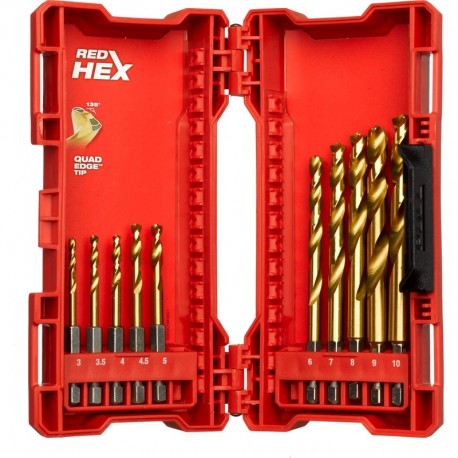 FORETS RED HEX SHOCKWAVE IMPACT DUTY - Pack 10 forets - Milwaukee