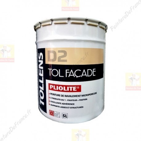 Peinture De Ravalement TOLLENS Tol Façade Pliolite 5L à 85,02